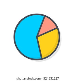 Diagram Chart Icon Colored Vector Filled Business