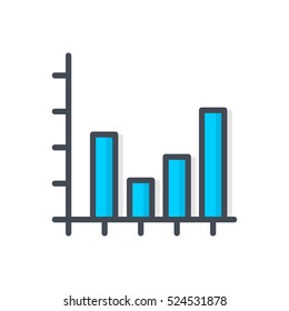 Diagram Chart Icon Colored Vector Filled Business
