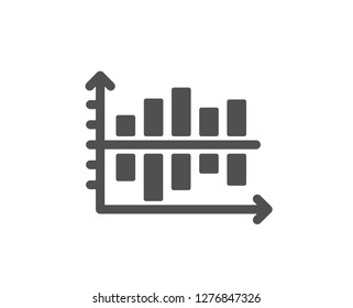 Diagram chart icon. Column graph sign. Market analytics symbol. Quality design element. Classic style icon. Vector