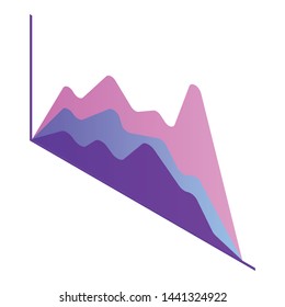 Diagram chart icon. Isometric of diagram chart vector icon for web design isolated on white background