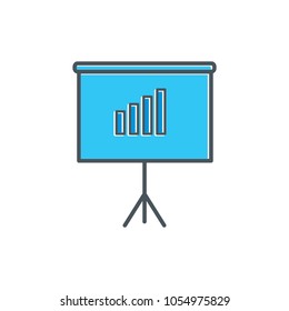 diagram chart icon in trendy flat style 
