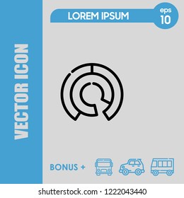 Diagram chart icon vector