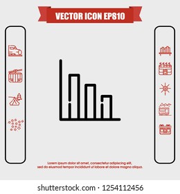 Diagram chart icon vector