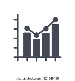 Diagram Chart Icon Vector Business Solid Glyph silhouette