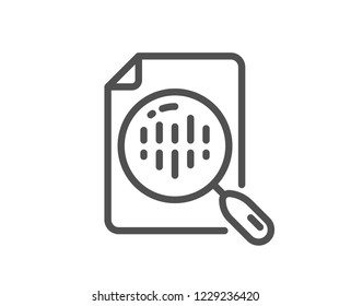 Diagram chart line icon. Analytics graph sign. Market analytics symbol. Quality design flat app element. Editable stroke Analytics chart icon. Vector