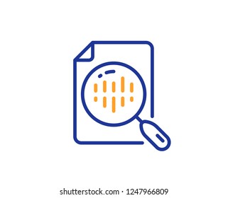 Diagram chart line icon. Analytics graph sign. Market analytics symbol. Colorful outline concept. Blue and orange thin line color Analytics chart icon. Vector
