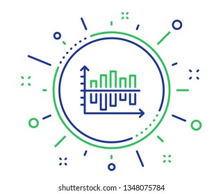 Diagram chart line icon. Column graph sign. Market analytics symbol. Quality design elements. Technology diagram chart button. Editable stroke. Vector