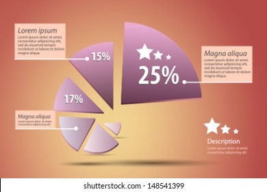 Diagram chart template. Infographic elements