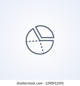 Diagram, chart , vector best gray line icon on white background, EPS 10
