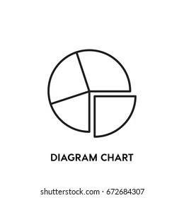 Diagram Chart vector icon, pie symbol. Modern, simple flat vector illustration for web site or  mobile app