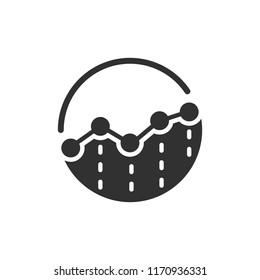 diagram in a circle. monochrome icon