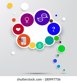 Diagram of circles, template information graphics . Vector  illustration 