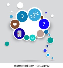 Diagram of circles, template information graphics. Vector  illustration 