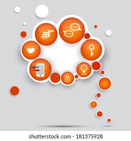 Diagram of circles Ã?Â¢?? template information graphics. Vector  illustration 