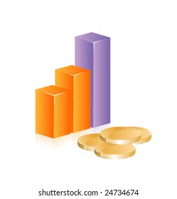 diagram and coins