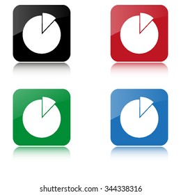 Diagram  - color vector icon  with shadow