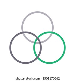 diagram colour line vector icon