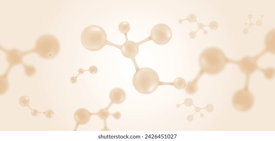 Diagram of common stem cell types. Science banner isolated on background. Medical microscopic molecular conception. Premium Illustration file svg
