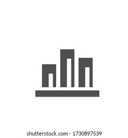 diagram data vector icon on white background