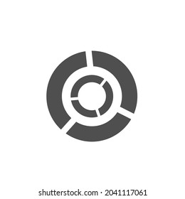 diagram data vector icon on white background