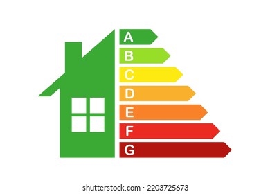 Diagram of energy efficiency of the house. Vector illustration