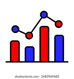 Diagram with exit poll icon. Elections, analysis, evote, check stamps, voting, candidate, voter, polling station, president, parliament, electronic voting, debate, election campaign.