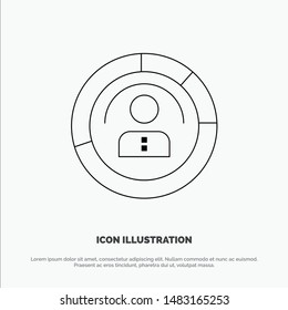 Diagram, Features, Human, People, Personal, Profile, User Line Icon Vector