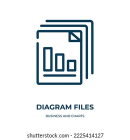 Diagram files icon. Linear vector illustration from business and charts collection. Outline diagram files icon vector. Thin line symbol for use on web and mobile apps, logo, print media.