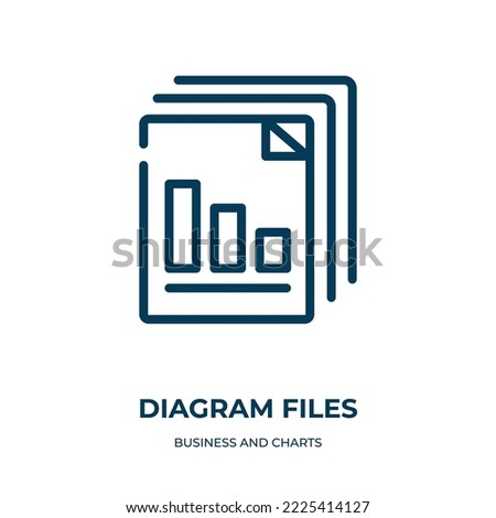 Diagram files icon. Linear vector illustration from business and charts collection. Outline diagram files icon vector. Thin line symbol for use on web and mobile apps, logo, print media.