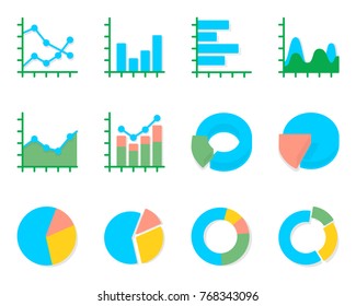 Diagram flat icon Pack