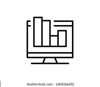 Diagram flat icon. Thin line signs for design logo, visit card, etc. Single high-quality outline symbol for web design or mobile app. Diagram outline pictogram.