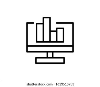 Diagram flat icon. Thin line signs for design logo, visit card, etc. Single high-quality outline symbol for web design or mobile app. Diagram outline pictogram.