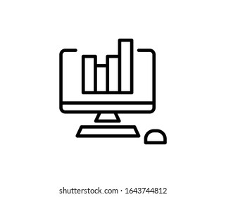 Icono plano de diagrama. Señales de línea delgada para el logotipo de diseño, tarjeta de visita, etc. Símbolo único de esquema de alta calidad para diseño web o aplicación móvil. Pictograma de esquema del diagrama.