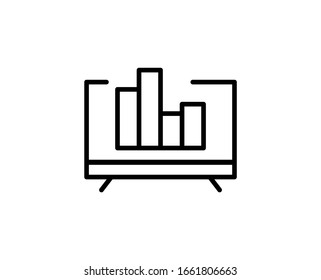 Diagram flat icon. Thin line signs for design logo, visit card, etc. Single high-quality outline symbol for web design or mobile app. Diagram outline pictogram.