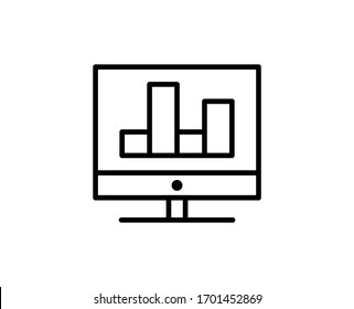 Diagram flat icon. Thin line signs for design logo, visit card, etc. Single high-quality outline symbol for web design or mobile app. Diagram outline pictogram.