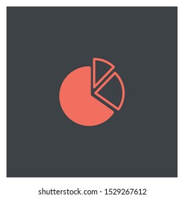 diagram and graph of data vector icon