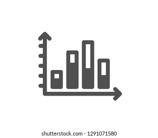 Diagram graph icon. Column chart sign. Market analytics symbol. Quality design element. Classic style icon. Vector