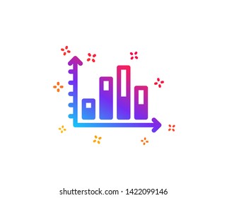 Diagram graph icon. Column chart sign. Market analytics symbol. Dynamic shapes. Gradient design diagram graph icon. Classic style. Vector