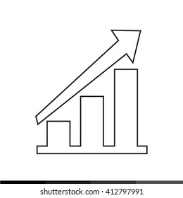 Diagram graph icon illustration design
