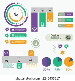 Diagram, graph, presentation, chart, and business concept infographic template in vector format.