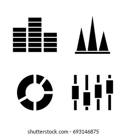 Diagram Graph. Simple Related Vector Icons Set for Video, Mobile Apps, Web Sites, Print Projects and Your Design. Black Flat Illustration on White Background.
