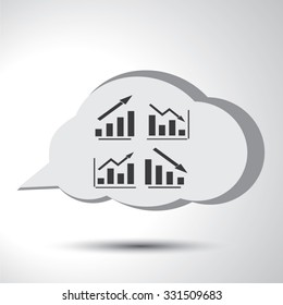 Diagram graphics sign flat icon