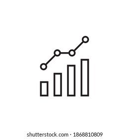 Diagram, Graphs, Chart. Simple Related Vector Icon. Stock vector illustration isolated on white background.