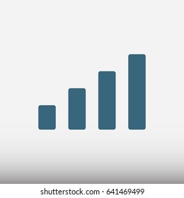 Diagram graphs vector flat pictograph line icon stock design illustration