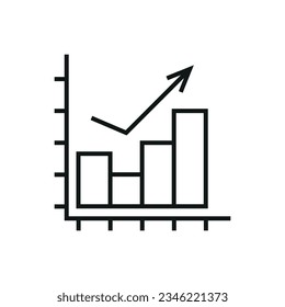 Diagram growth icon vector illustration. Analysis icon on isolated background. Statistics sign concept.