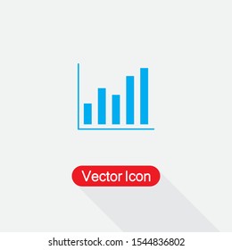 Diagram Icon, Chart Icon Vector Illustration Isolated On Light Gray Background Eps10
