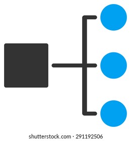 Diagram icon from Commerce Set. Vector style: bicolor flat symbol, blue and gray colors, rounded angles, white background.