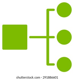 Diagram icon from Commerce Set. Vector style: flat symbol, eco green color, rounded angles, white background.