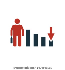 Diagram icon. Creative symbol in two colors. Pixel perfect diagram icon for web design, apps, software, print usage