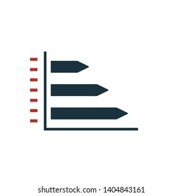 Diagram icon. Creative symbol in two colors. Pixel perfect diagram icon for web design, apps, software, print usage